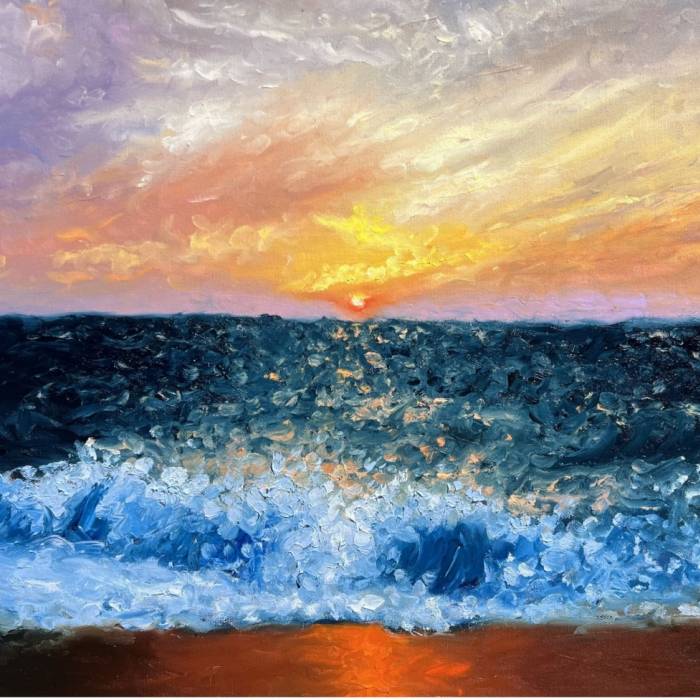 Gulf Shores Beach Original Painting 16x20 | Christina Alford Product Image